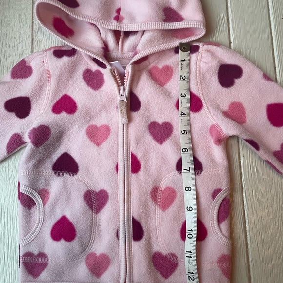 Valentine’s Day Y2K Heart Fleece Zip Up Jacket 18 24 Months Baby Girl - Picture 3 of 9